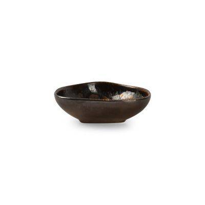 Schale Goldflockiert Nobile, 12 × 10,5 × 4 cm, gold