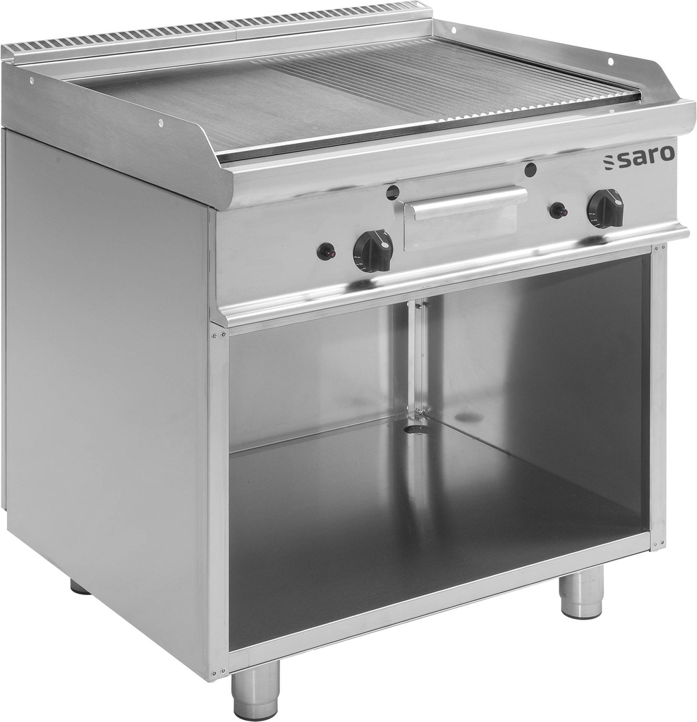 SARO Gas-Griddleplatte, offener Unterbau, E7/KTG2BAM
