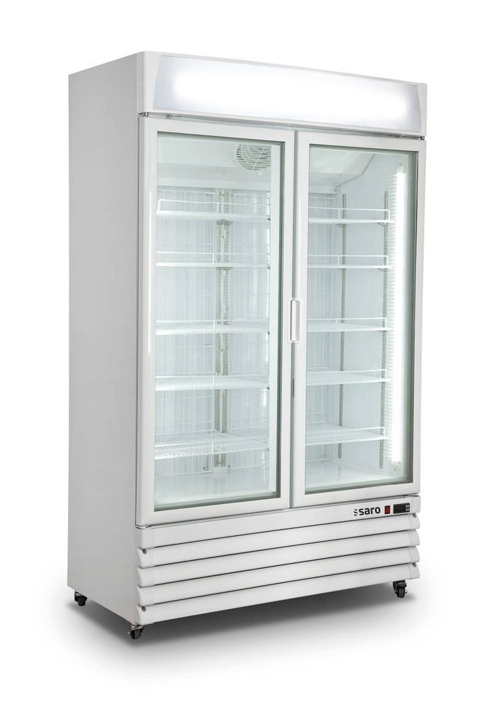 SARO Kühlschrank, 2 Glastüren, weiß, Modell G 885