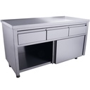SARO Schiebetürenschrank mit 3 Schubladen, 1600x700mm