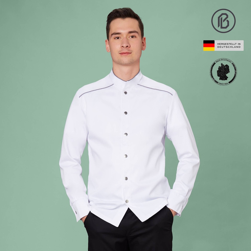 Fifty-Henry, weiße Herren-Kochjacke