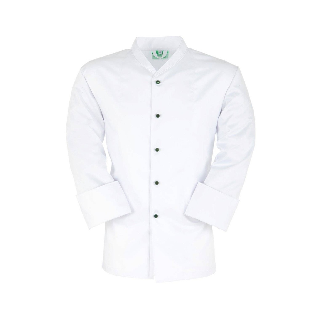 1-reihige Kochjacke Satin-Lou, weiß