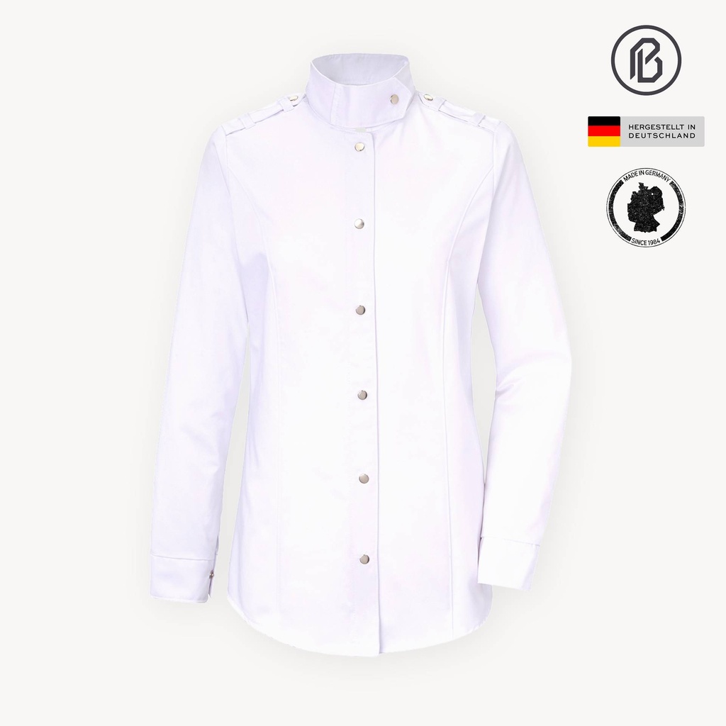 Buran-SEVERINA, weiße Damenkochjacke