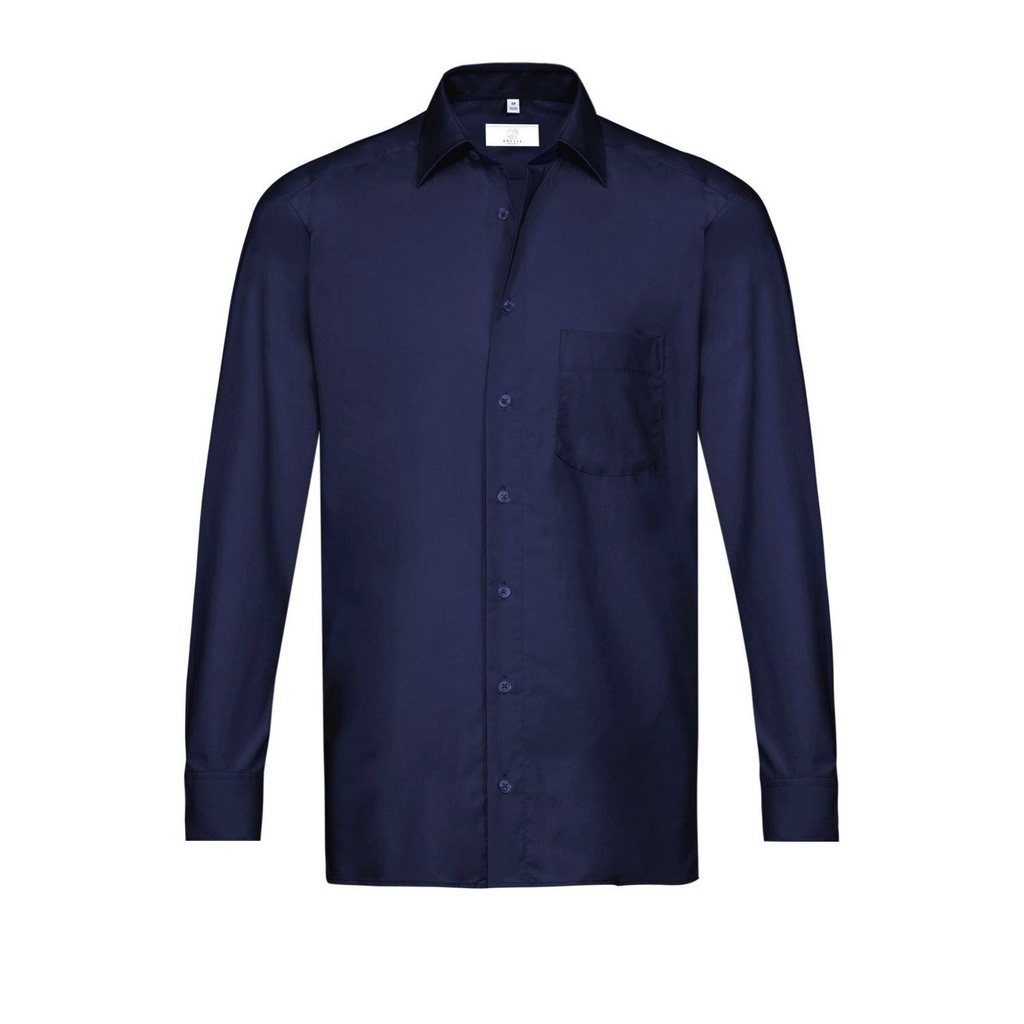 Basic-Hemd, marineblau