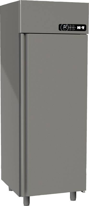 K+T Umlufteislagertiefkühlschrank für 54 à 5 Liter-Behälter(pro Rost 9 Behälter), CNS-Tür,Zentralkühlung
