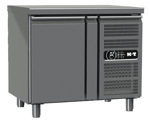 K+T Tiefkühltisch GN 1/1, Korpushöhe 650 mm, abgekantete Arbeitsplatte, 1 Abteil, steckerfertig