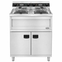 Elektro Friteuse aus Edelstahl, 2 x 12 L, 2 x 9 kW, 800 x 700 x 850 mm