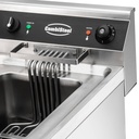 Elektro Friteuse aus Edelstahl, 2 x 12 L, 2 x 9 kW, 800 x 700 x 850 mm