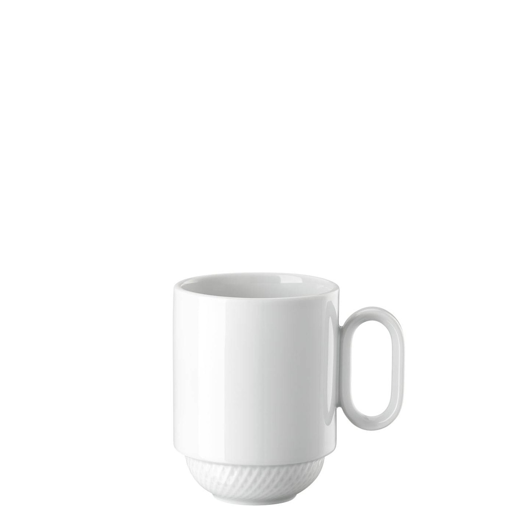Rosenthal Blend Weiss Becher mit Henkel stapelbar 8,5 cm