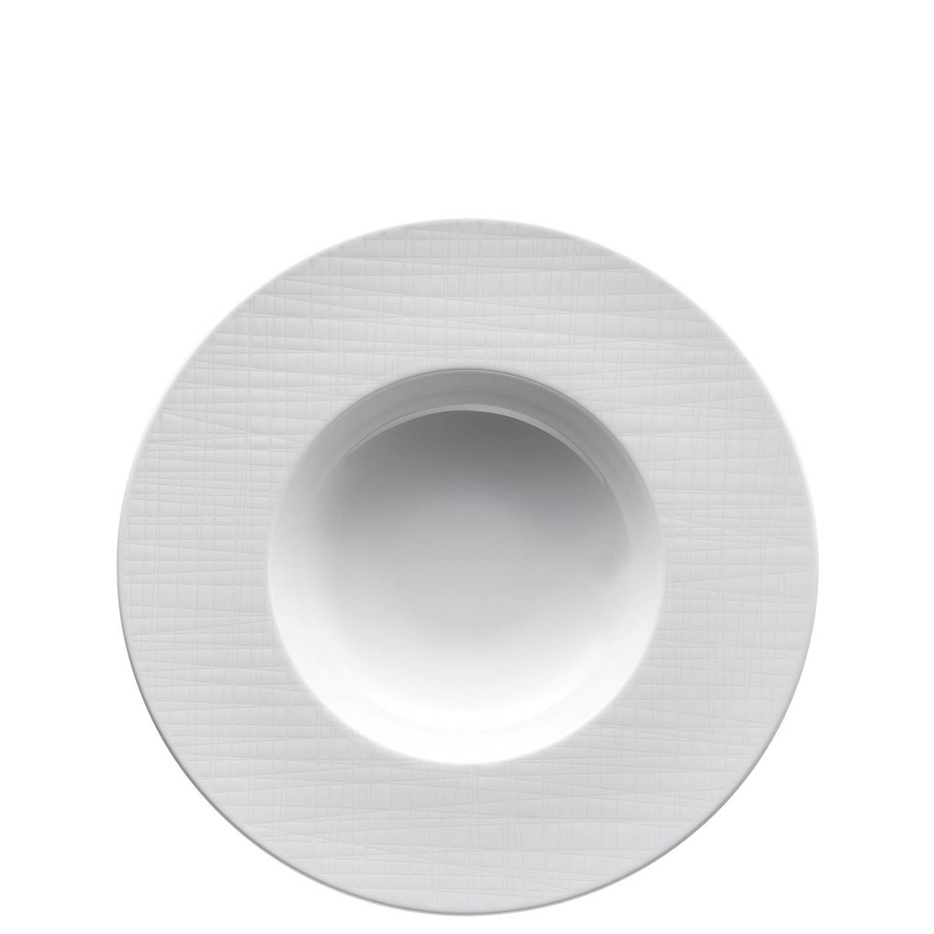 Rosenthal Mesh Weiss Teller tief mit Fahne 28 cm