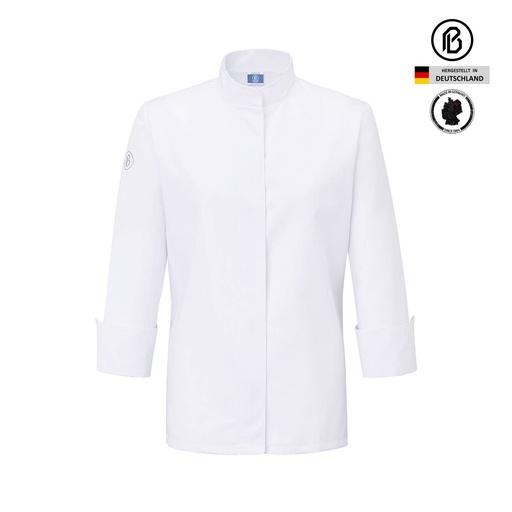 Organic-Zoe Damenkochjacke, naturweiß