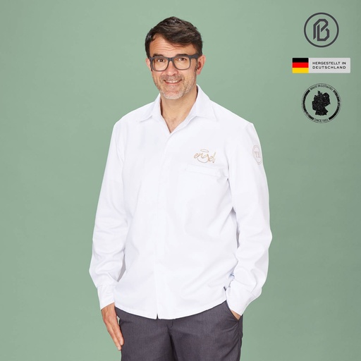 Kochhemd Facile-PIERRE, weiss