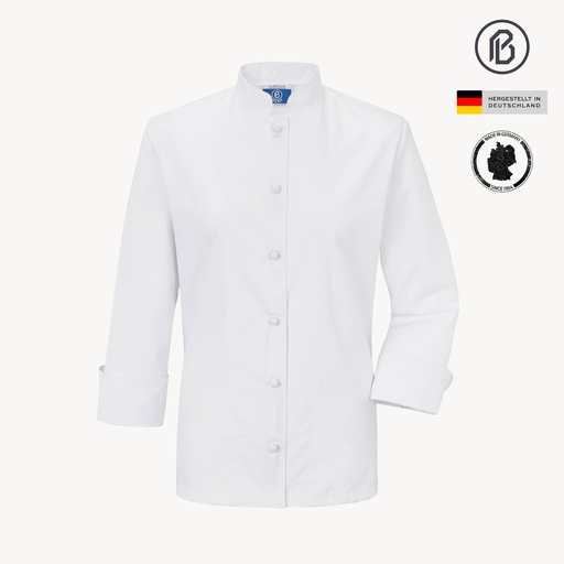 Fifty-Sarah, weiße Damenkochjacke
