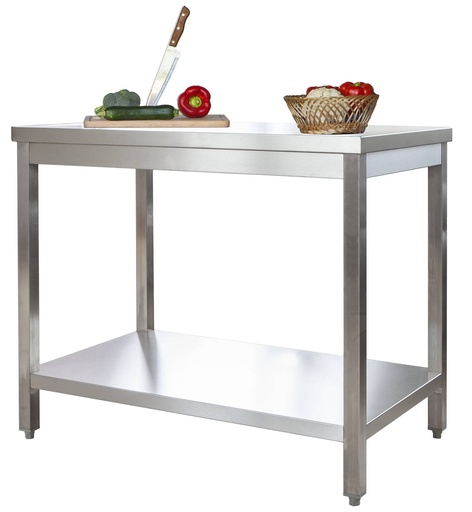 Edelstahl Arbeitstisch Profi  1800 x 700 mm - mit Grundboden