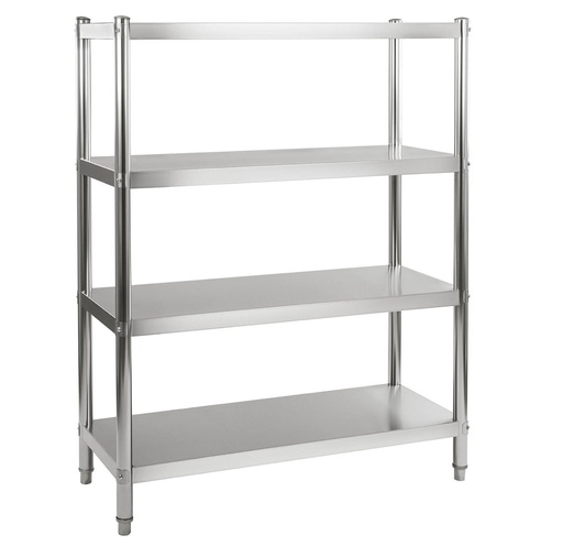 Edelstahl Regal Basic 1200x500x1800 mm, Selbstmontage