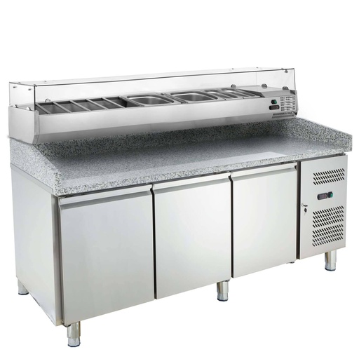 Pizzatisch ECO 3/0 mit Kühlaufsatz ECO 10x GN 1/4