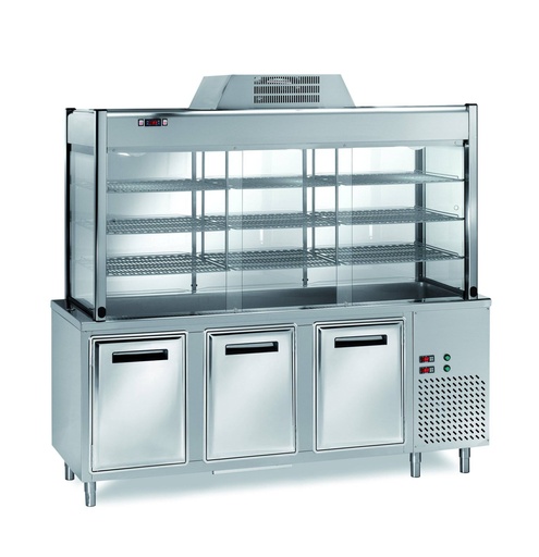 Selbstbedienungskühlvitrine PROFI 1200x700x2000 - 3x GN1/1