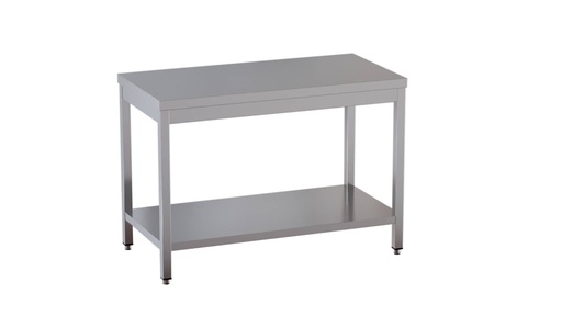 Edelstahl Arbeitstisch Eco 20x7 mit Grundboden