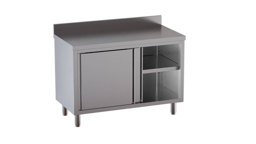 Edelstahl-Arbeitsschrank ECO 14x7 mit Aufkantung