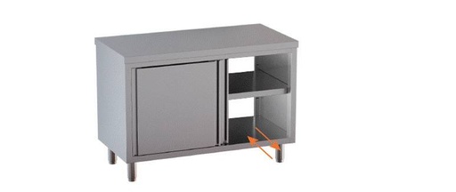 Edelstahl Durchreicheschrank ECO 12x7 mit Schiebetüren