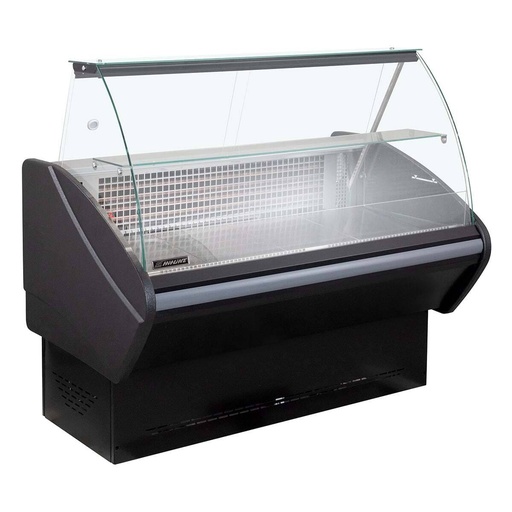 Kühltheke RHEA 1340 mm schwarz, LED-Beleuchtung, gekühlter Unterbau