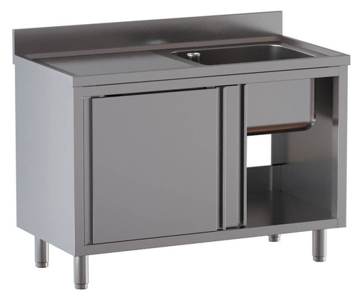 Spülschrank ECO 12x7 mit 1 Becken rechts