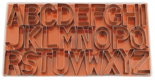 Ausstecher-Satz Buchstaben groß 26-teilig