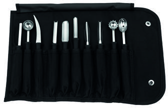 Schnitzwerkzeug-Satz 10-teilig in Rolltasche
