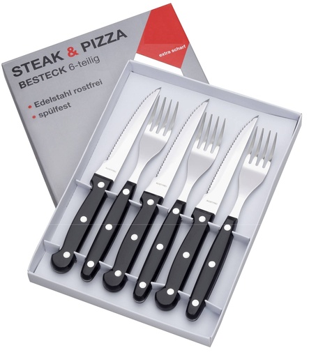 Steak & Pizza-Besteck 6-teilig