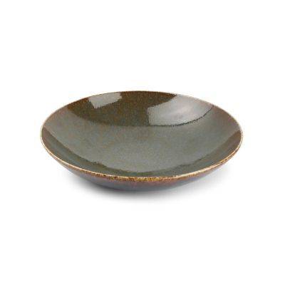 Tiefer Teller Cirro aus Porzellan, Ø 21 cm, H 5 cm, grün