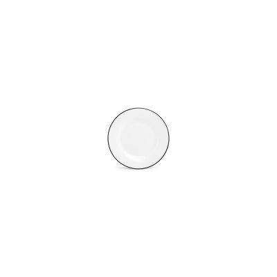Teller schwarzer Rand Basic White, 15 cm