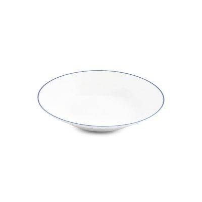 Tiefes Geschirr blauer Rand Basic White, Ø 23 cm, H 4 cm