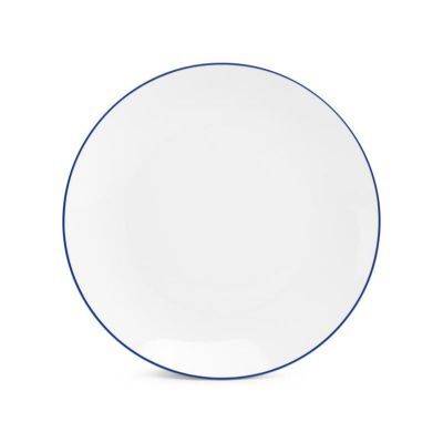 Teller Coupe blauer Rand Basic White, 26,5 cm