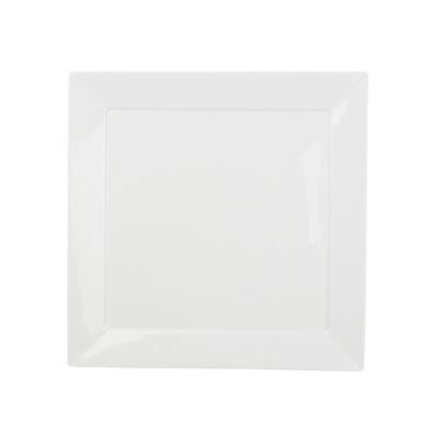 Teller Silht aus Porzellan, 24 x 24 cm, weiß