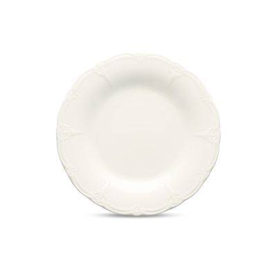 Flacher Teller Retro aus Porzellan, 27 cm, elfenbein