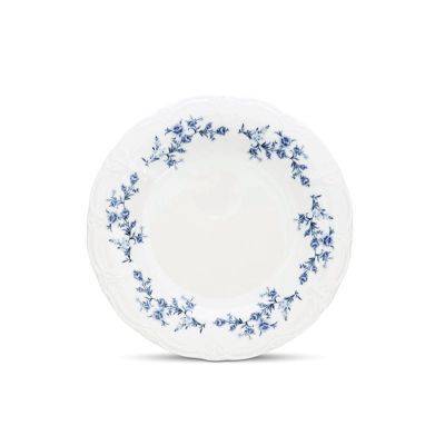 Teller blaue Blume Retro, 27,5 cm