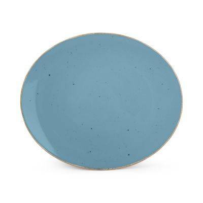 Platte Collect aus Porzellan, 30,5 x 26 cm, blau