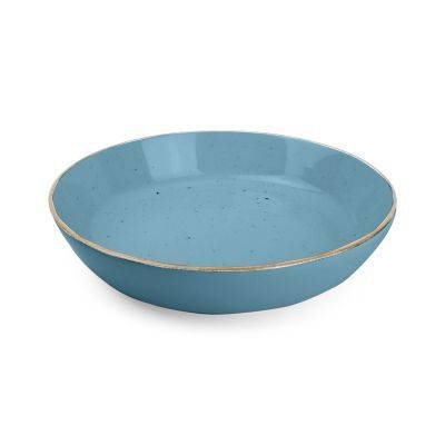 Tiefer Teller Collect aus Porzellan, 24 cm, blau