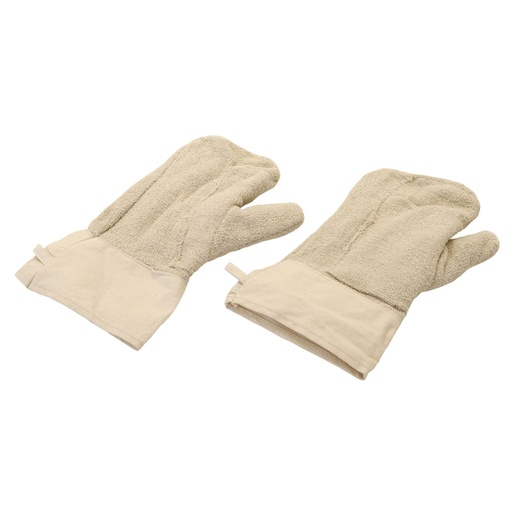 Backhandschuhe aus Henkelplüsch, 340 mm, natur