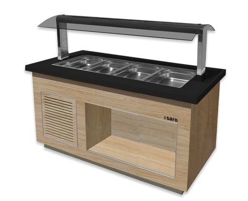 SARO Heißes Buffet f.4x 1/1GN, PREMIUM LINE SB-H170 OAK
