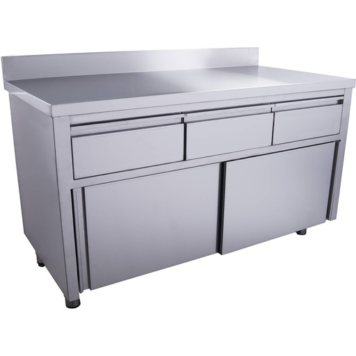 SARO Schiebetürenschrank, 3 Schubl.,Aufkant.,1600x700mm