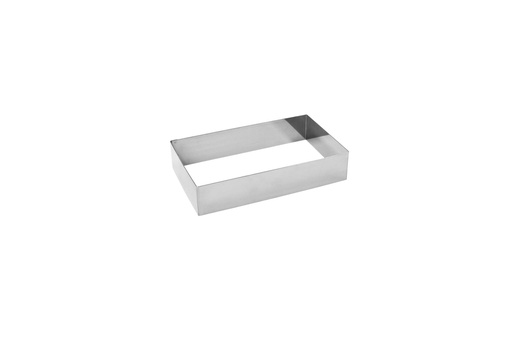 Schnitten- / Backrahmen aus Edelstahl, 140 x 240 x 40 mm