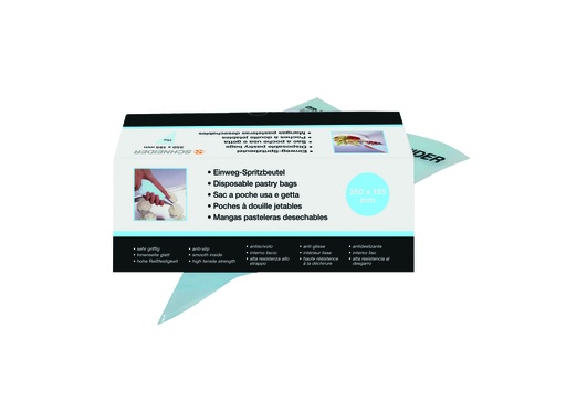 Einweg-Spritzbeutel aus Polyethylen, 350 x 195 mm, blau