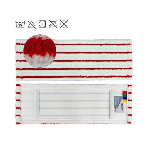 Mikrofaser-Mopp "Shark RED" weiß/rot | 40 cm