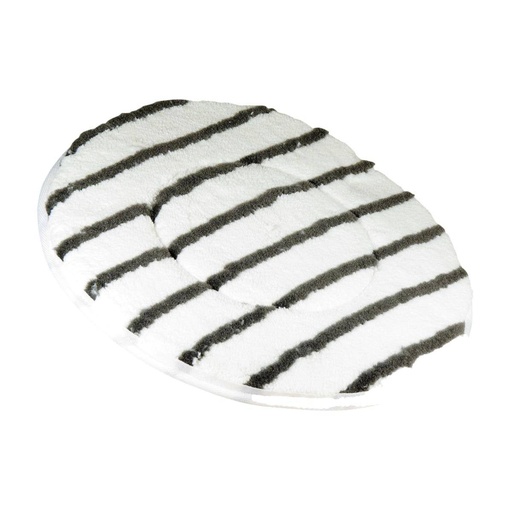 Maschinenpad/Mikrofaserpad 356 mm - 14'' | weiß mit grauen Streifen