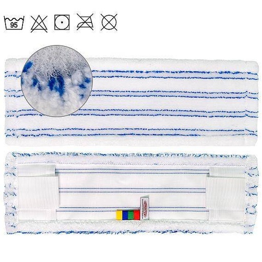 Mikrofaser-Mopp "Premium Pro", 50 cm | weiß/blau