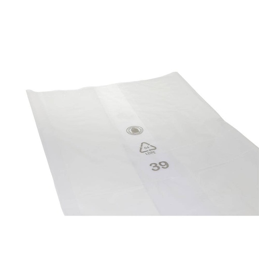 Müllsack 240 Liter, 80 µm LDPE transparent, 650 x 550 x 1350 mm | lose