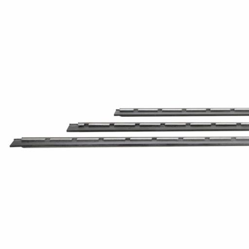 S-Schiene 45 cm komplett mit weichem Gummi, Schiene Edelstahl | NE450