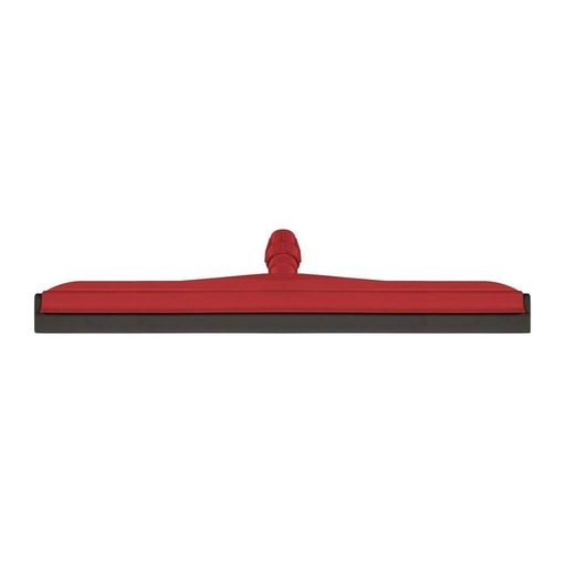 Moosgummiwischer/Wasserschieber/Bodenwischer 45 cm, doppelt, Kunststoffkörper, schwarzer Gummi | rot