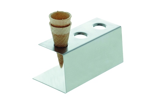 Eistütenhalter aus Edelstahl, 200 x 95 x 85 mm